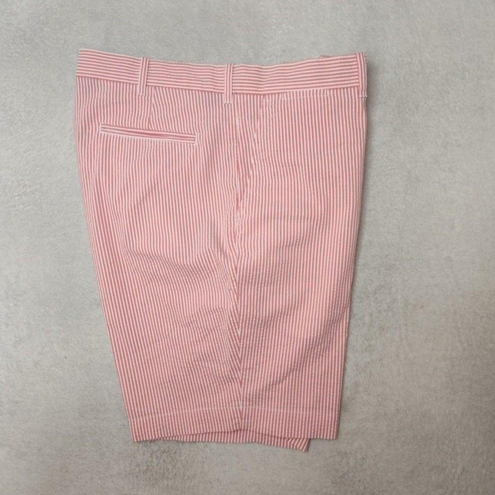 Polo Ralph Lauren Shorts Mens 36 Pink 10" Chino Golf Seersucker Flat Work School